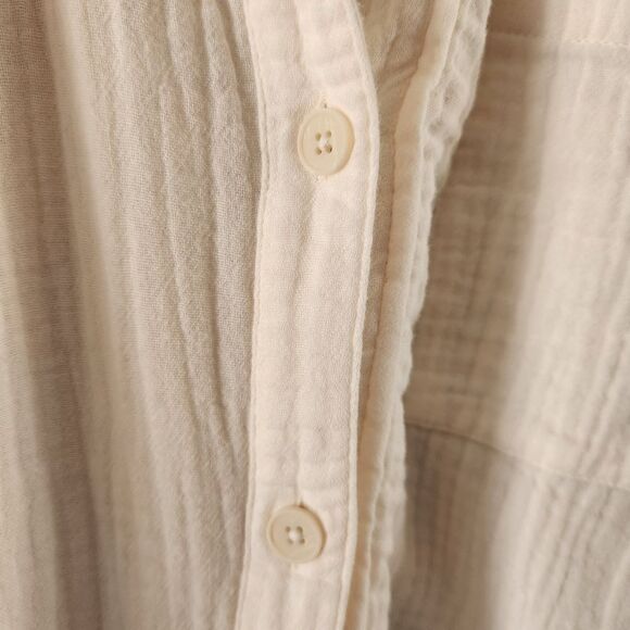 Madewell Light-Spun Cover Up Maxi Shirt Dress In Lighthouse S - Picture 8 of 10